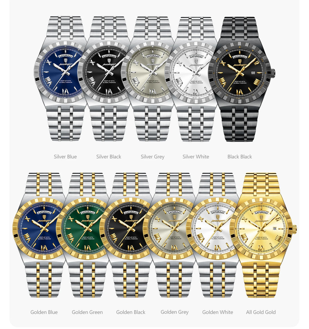 POEDAGAR Classic Lux® – Men’s Stainless Steel Watch