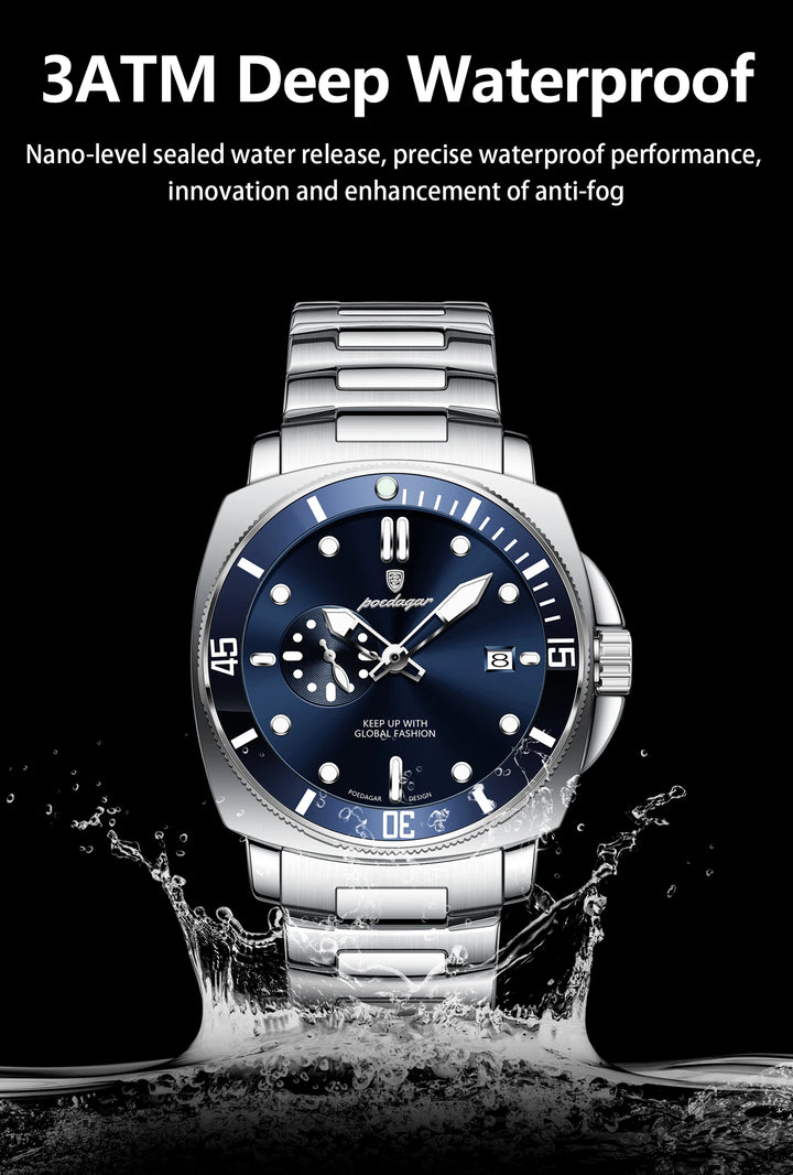 POEDAGAR SportLux® – Men’s Waterproof Quartz Watch