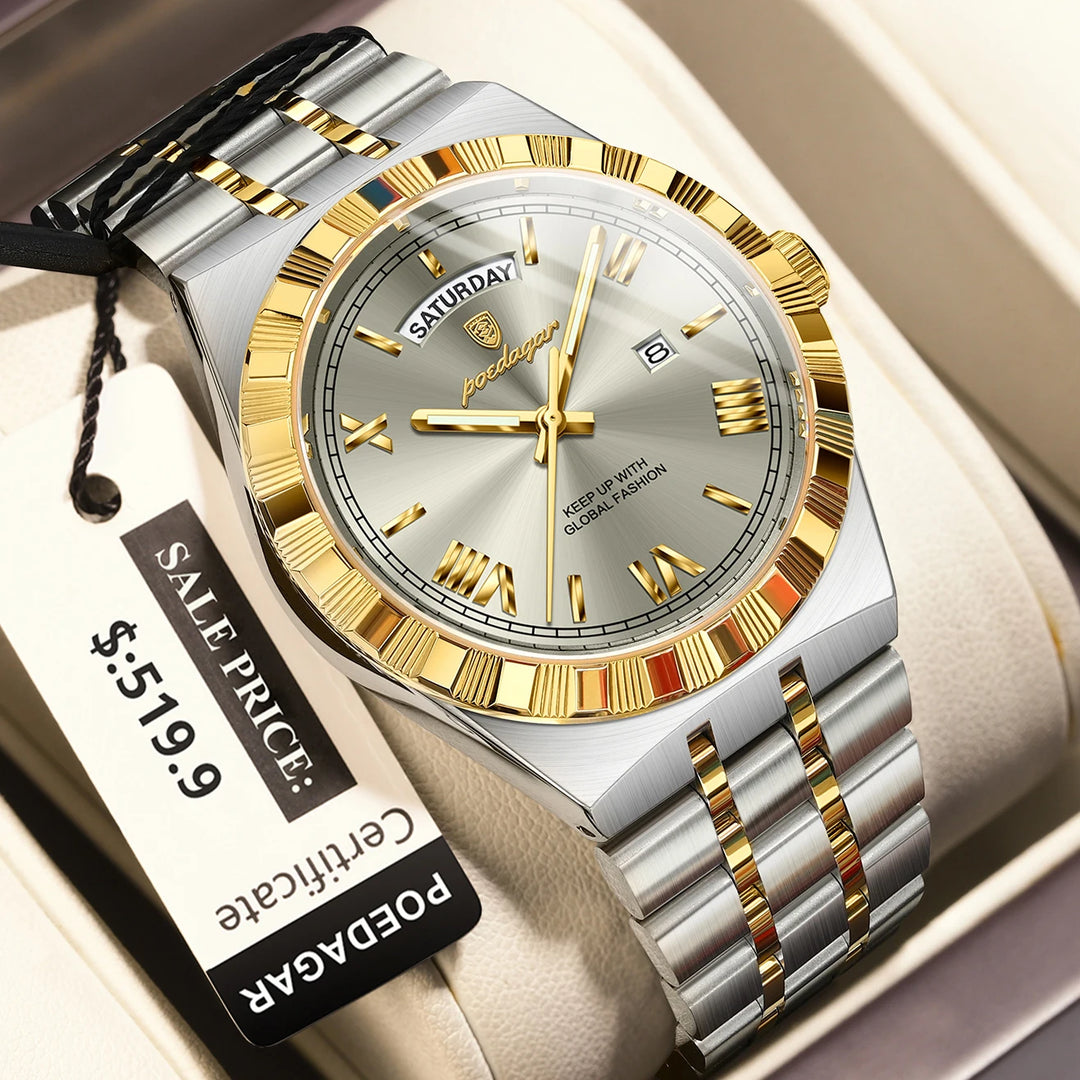 POEDAGAR Classic Lux® – Men’s Stainless Steel Watch