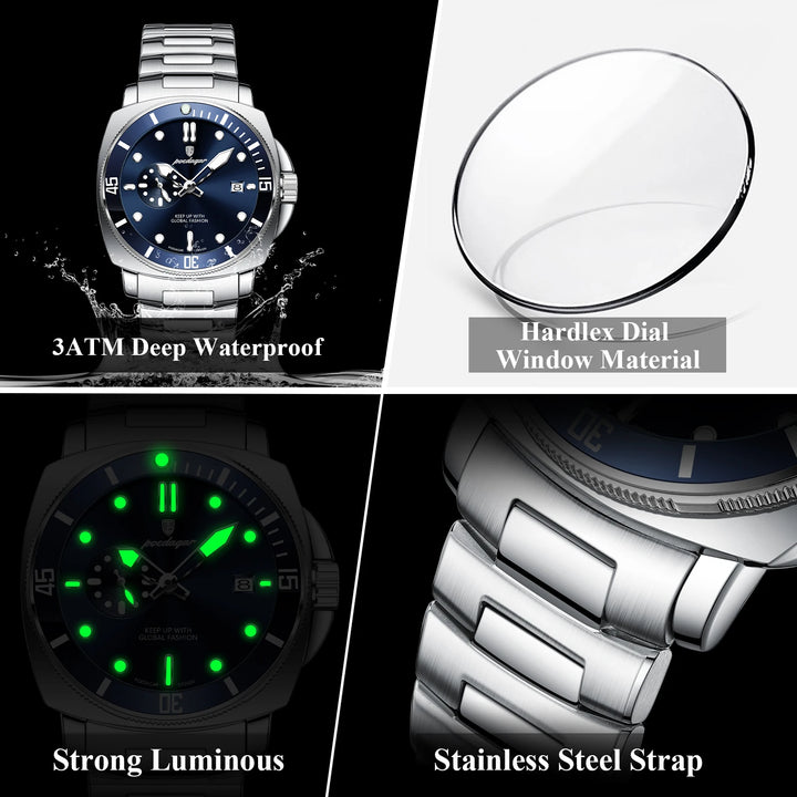 POEDAGAR SportLux® – Men’s Waterproof Quartz Watch