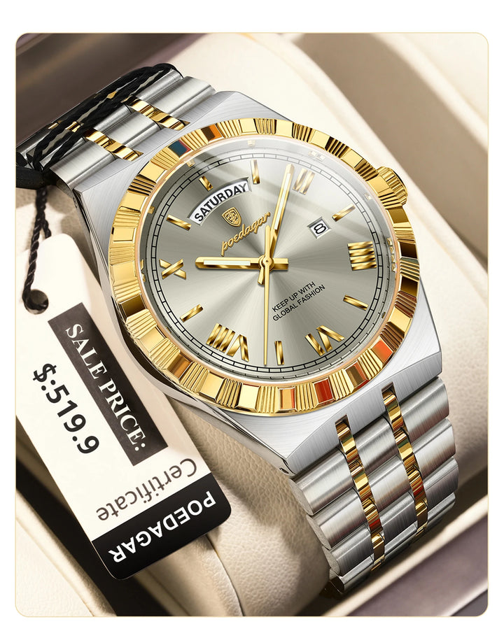 POEDAGAR Classic Lux® – Men’s Stainless Steel Watch