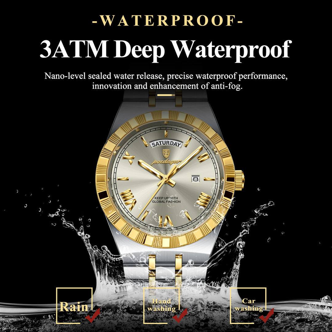 POEDAGAR Classic Lux® – Men’s Stainless Steel Watch