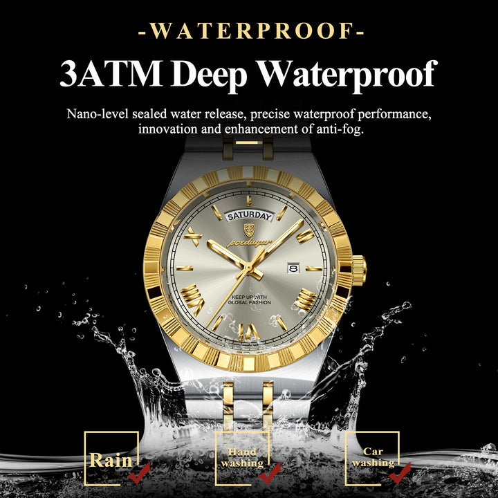POEDAGAR Classic Lux® – Men’s Stainless Steel Watch