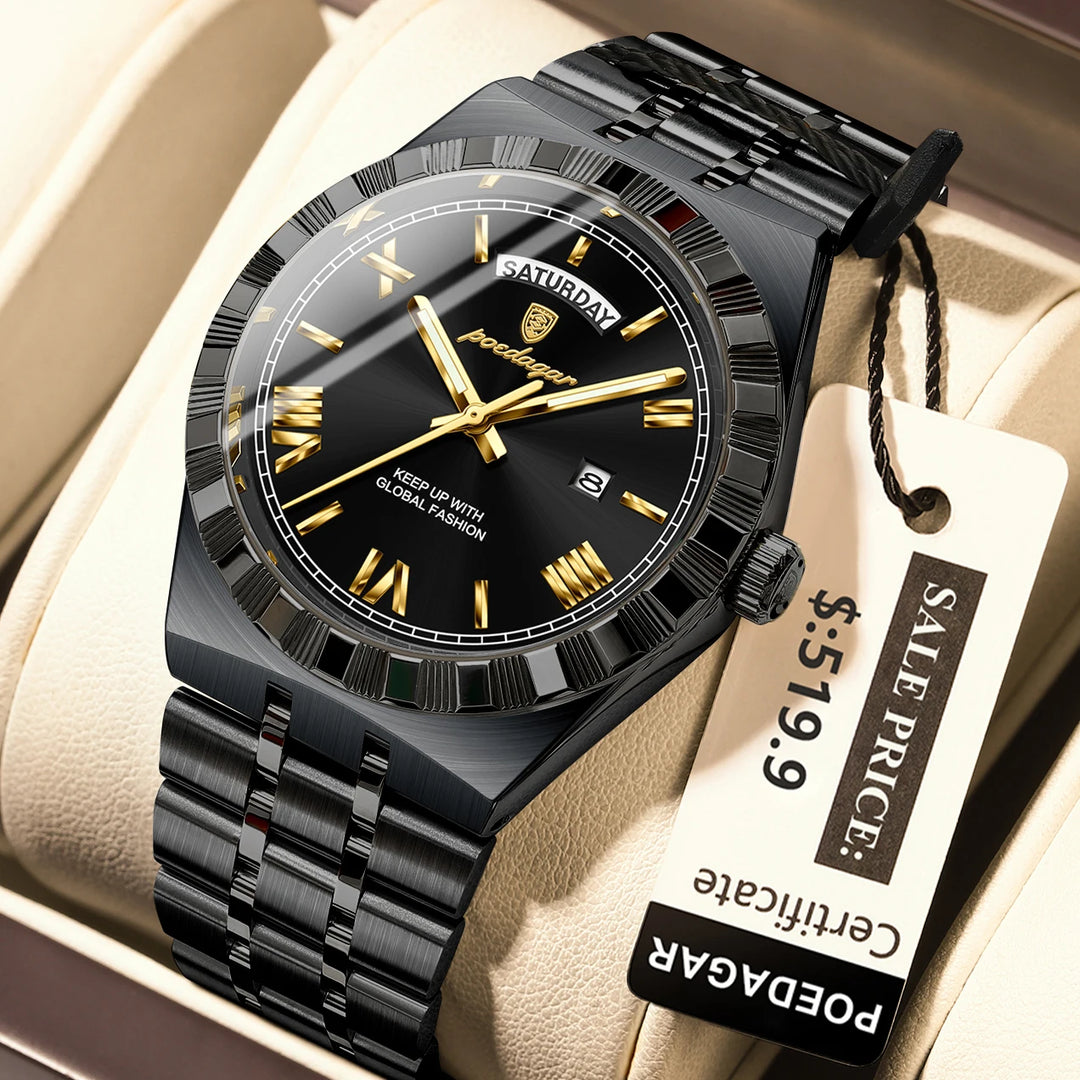 POEDAGAR Classic Lux® – Men’s Stainless Steel Watch