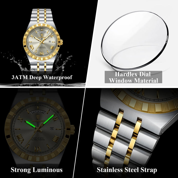POEDAGAR Classic Lux® – Men’s Stainless Steel Watch