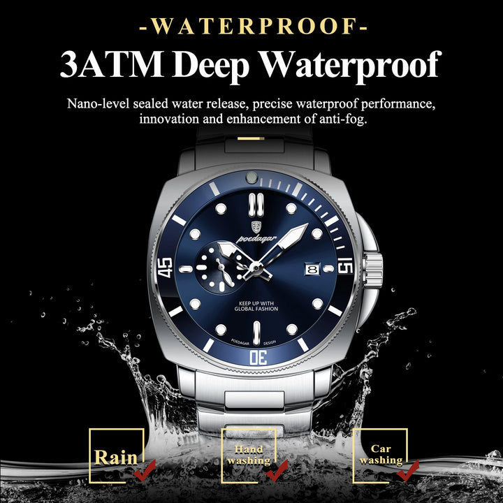 POEDAGAR SportLux® – Men’s Waterproof Quartz Watch