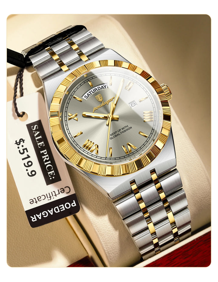POEDAGAR Classic Lux® – Men’s Stainless Steel Watch