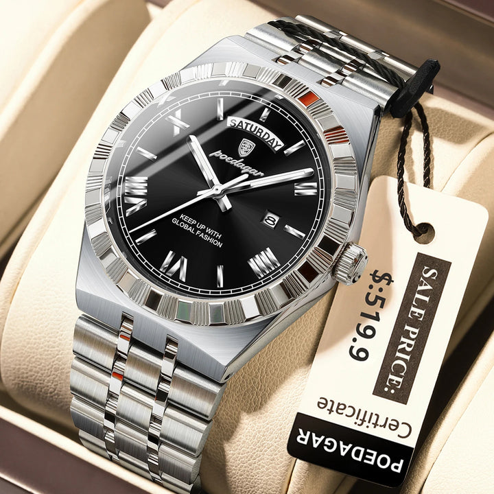 POEDAGAR Classic Lux® – Men’s Stainless Steel Watch