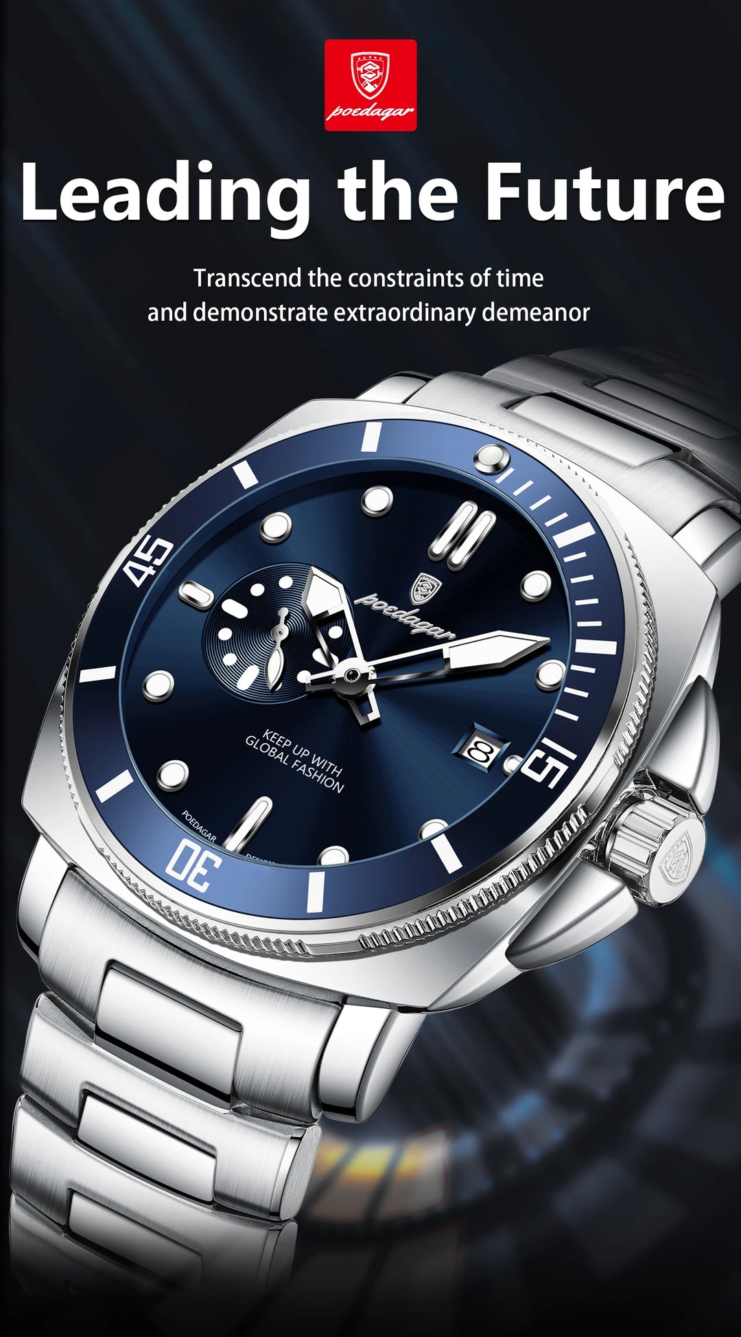 POEDAGAR SportLux® – Men’s Waterproof Quartz Watch