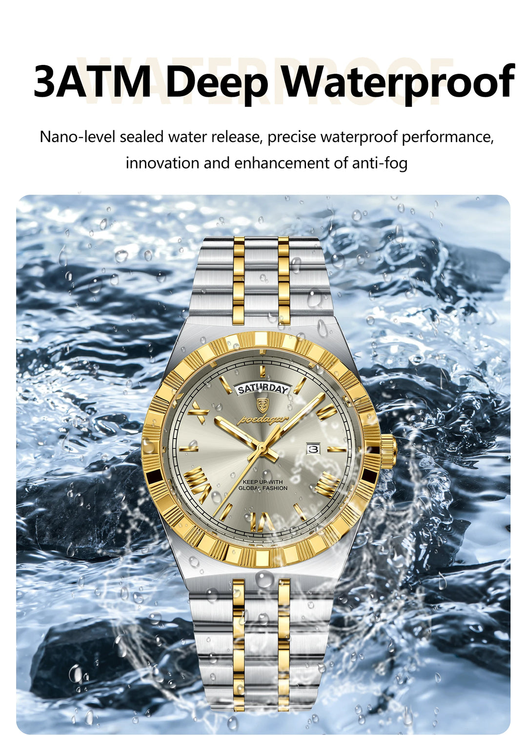 POEDAGAR Classic Lux® – Men’s Stainless Steel Watch