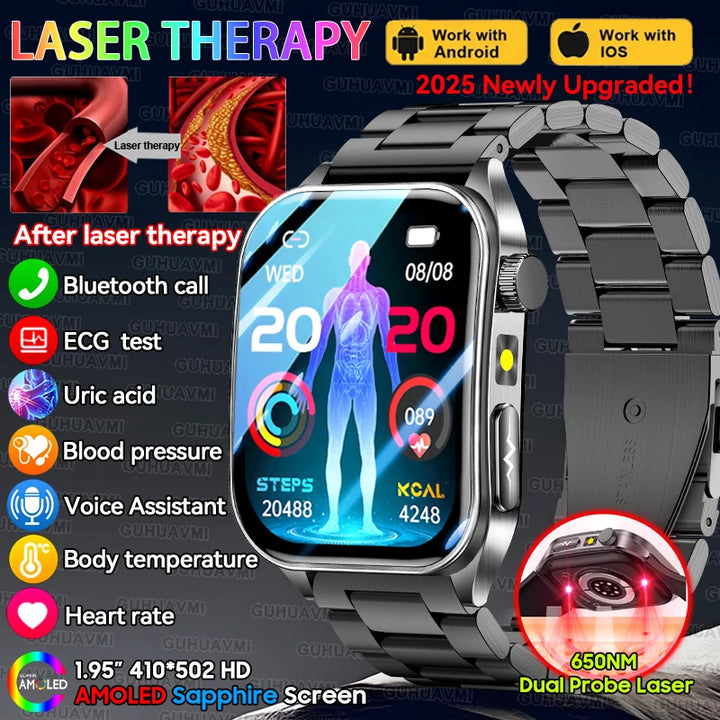 VitalScan Blood Glucose Pro® – Best 2026 Laser Health Monitoring Smart Watch - With Japan Laser Treatment Therapy Preventing the Three high Health Risks