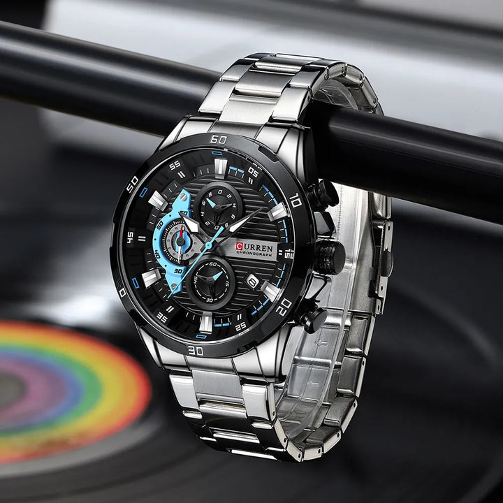 CURREN Stainless Steel Watches for Mens Creative Fashion