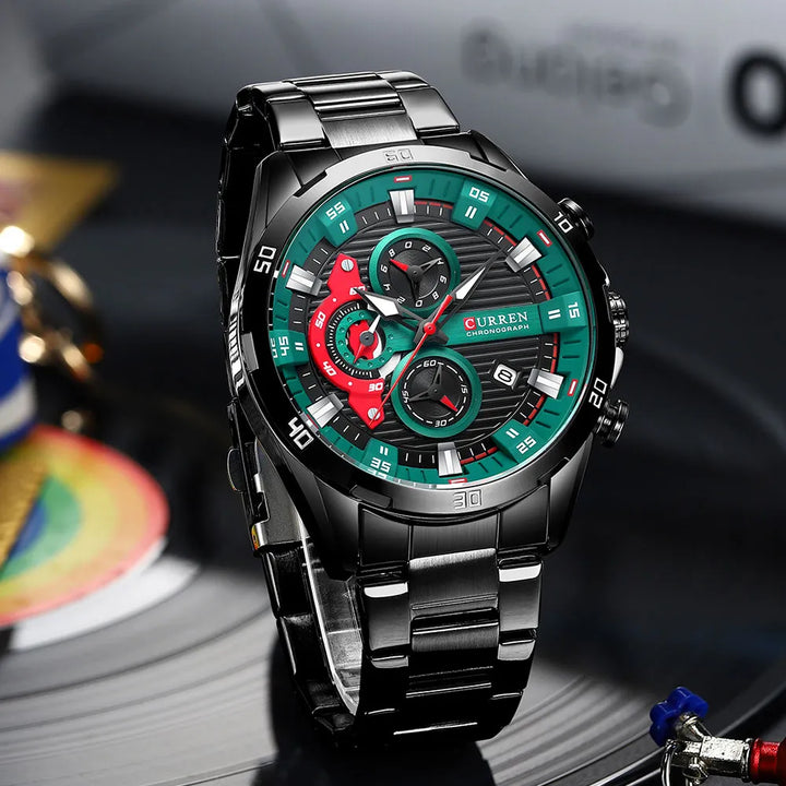 CURREN Stainless Steel Watches for Mens Creative Fashion