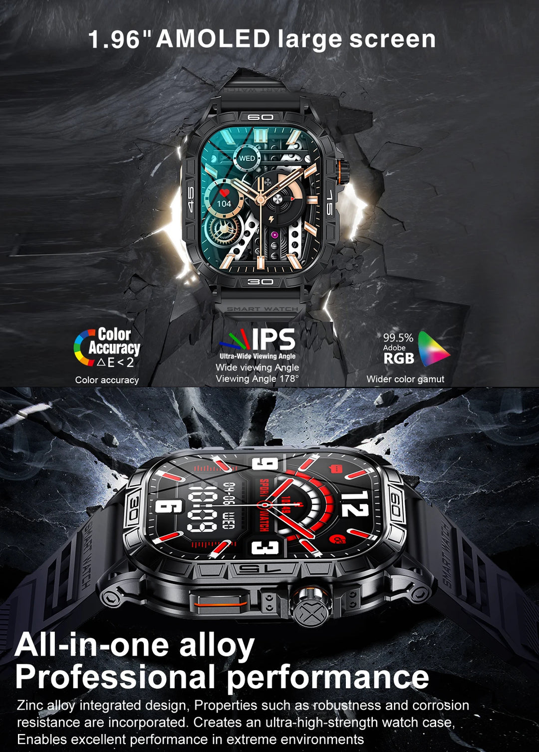 EIGIIS K63 Active®– Smartwatch with IP68 Waterproof
