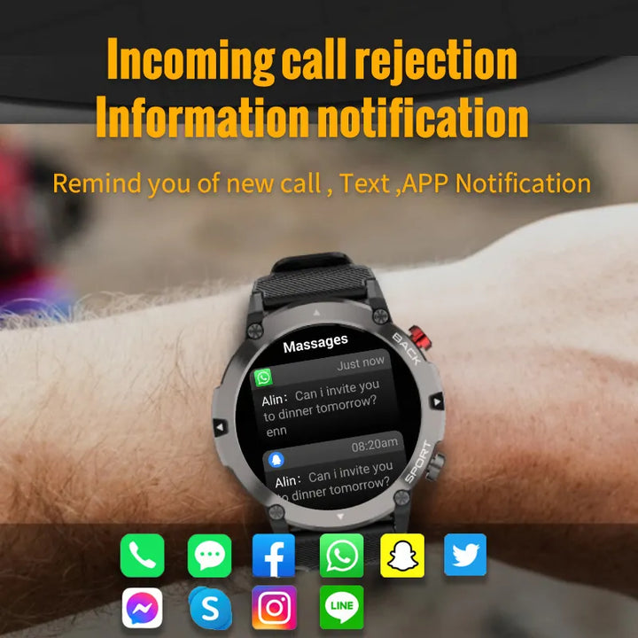 Smart Watch  Bluetooth Call Waterproof Watches Blood Pressure Outdoor Sport Smartwatch For Android  Ios