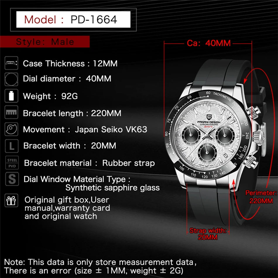 PAGANI DESIGN Prestige Automatic – Men's Sapphire Mechanical Timepiece