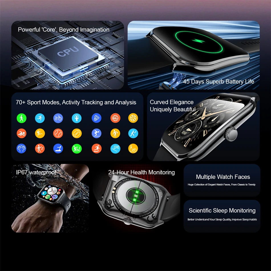 AURAS™ UltraThin Pro 2025 AMOLED Smartwatch