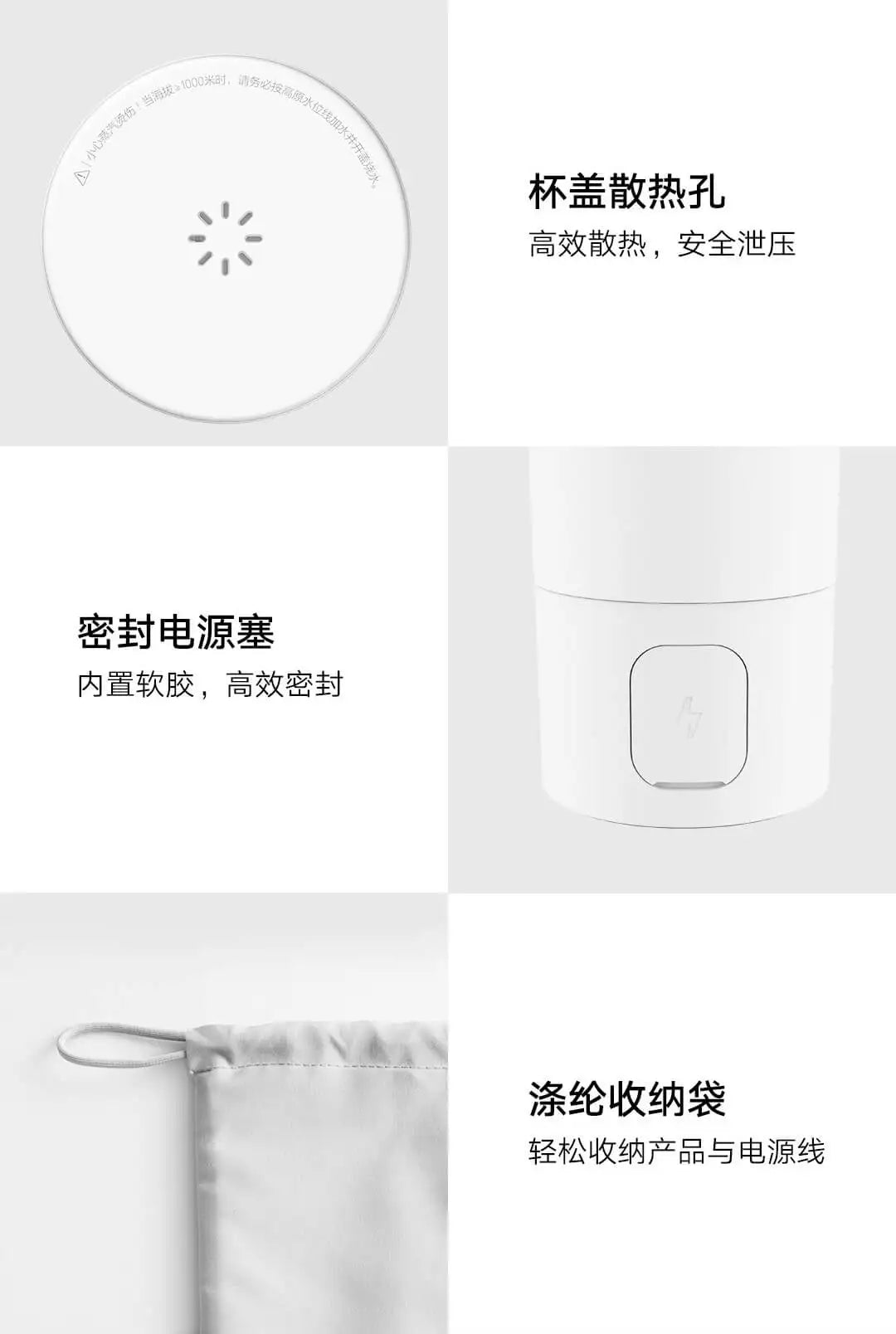350ML Xiaomi Mijia Smart Travel Kettle – 2-Temp LED Thermos, 316L Stainless Steel, Portable Heating Cup