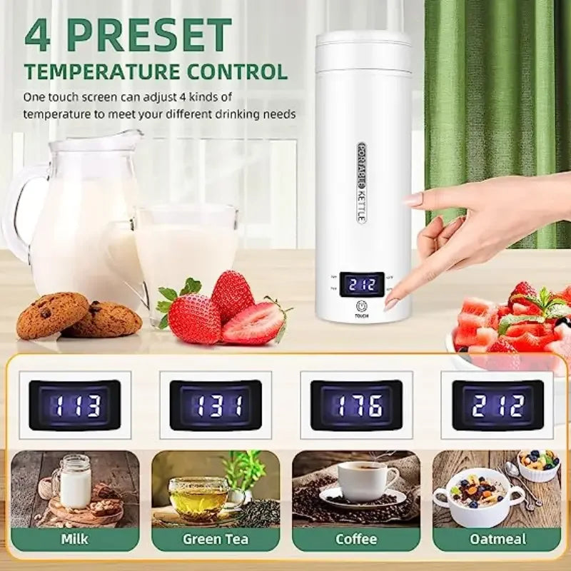 ThermaGo™ Ultimate Portable Kettle - 350ML Hot Water On-the-Go: From Formula to Coffee