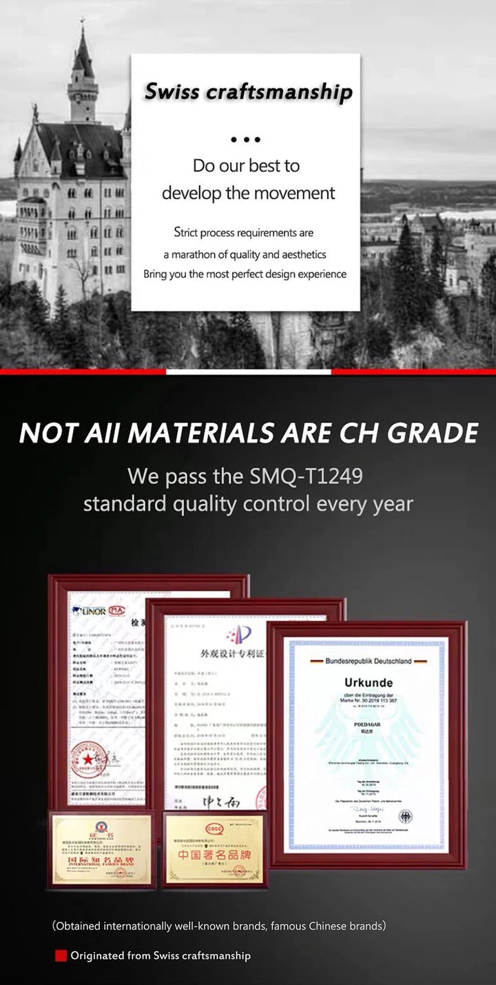 POEDAGAR Titan Commander® – Swiss Luminous Luxury Quartz Men’s Watch