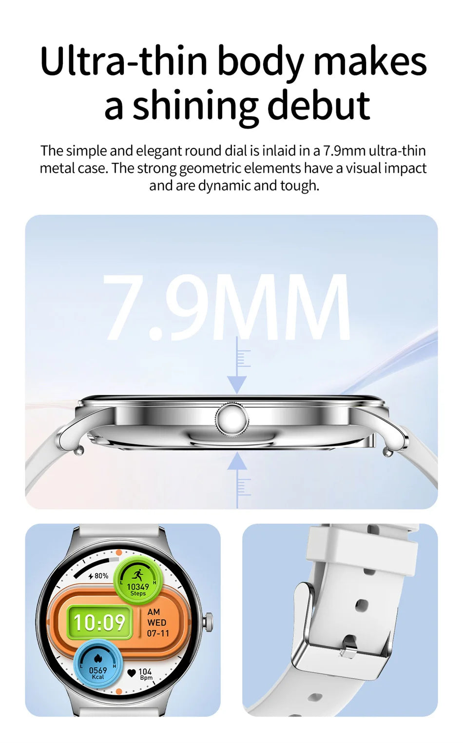 Glamora™ – Women’s Ultra Thin Smartwatch