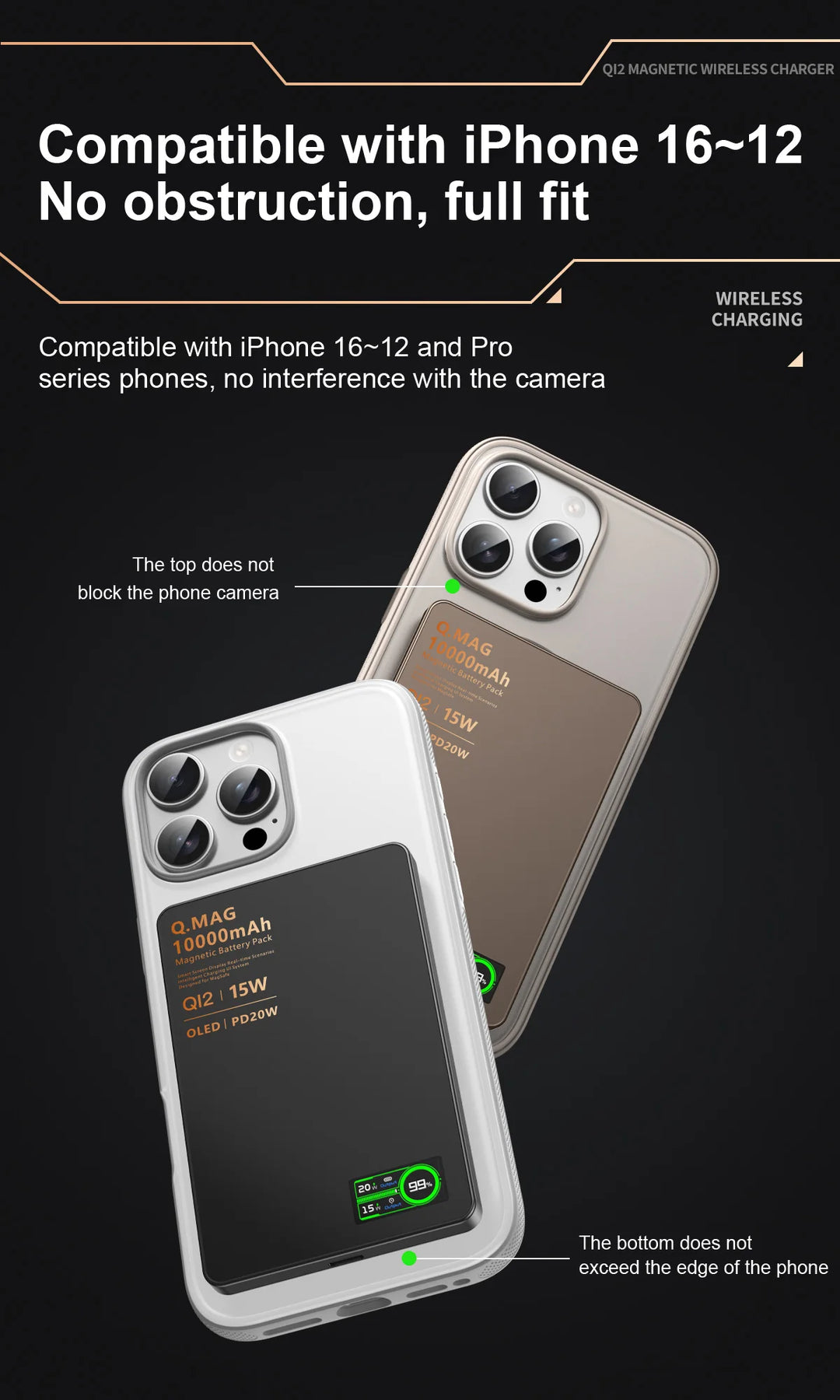 MagCharge Trio® – 3 in 1 Magnetic 15W Wireless Fast Charging Power Bank