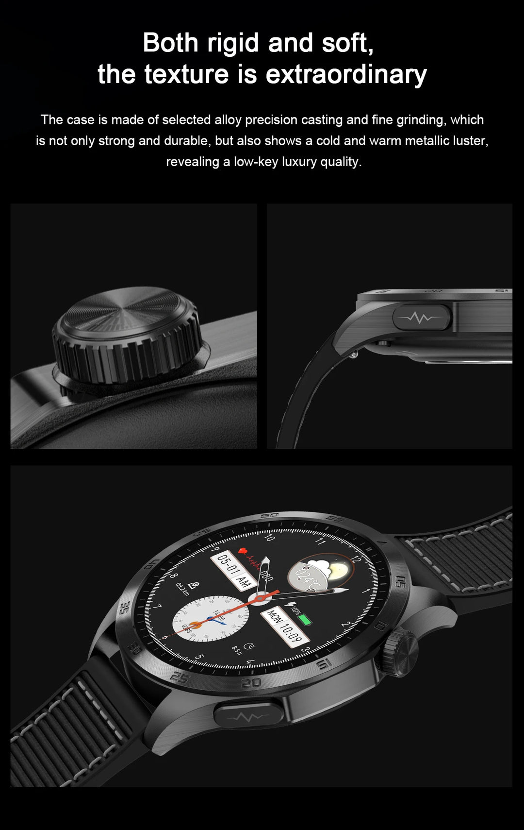 Ultra AI health watch gen 4- 1.43 inch Amoled HD Large Screen ECG Measurement Health Monitor BT Call Sport Fitness Tracker Smartwatch