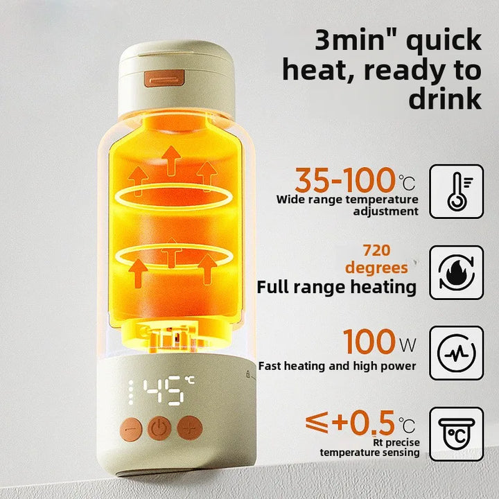 Hot Sale Creative Split Style Thermostatic Kettle Home Use Wireless Milk Mixer Portable Hot Water Insulated Cup for Outdoor Use