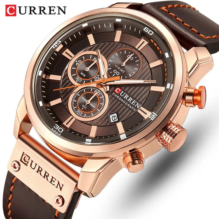 CURREN Brand Watch Men Leather Sports Watches Men's Army Military