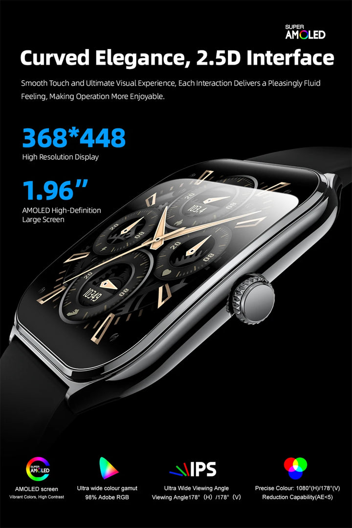 AURAS™ UltraThin Pro 2025 AMOLED Smartwatch