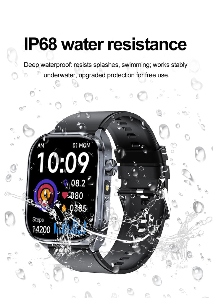 2025 New AI Intelligent ECG Health Smartwatches Men Blood Lipids Uric Acid Heart Rate 2.5D Dynamic UI Bluetooth Call Smart Watch