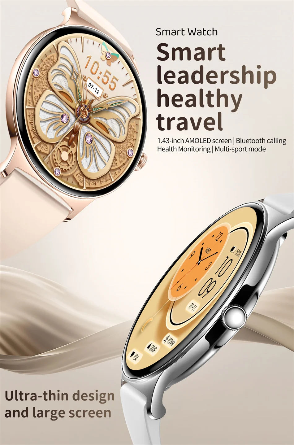 Glamora™ – Women’s Ultra Thin Smartwatch