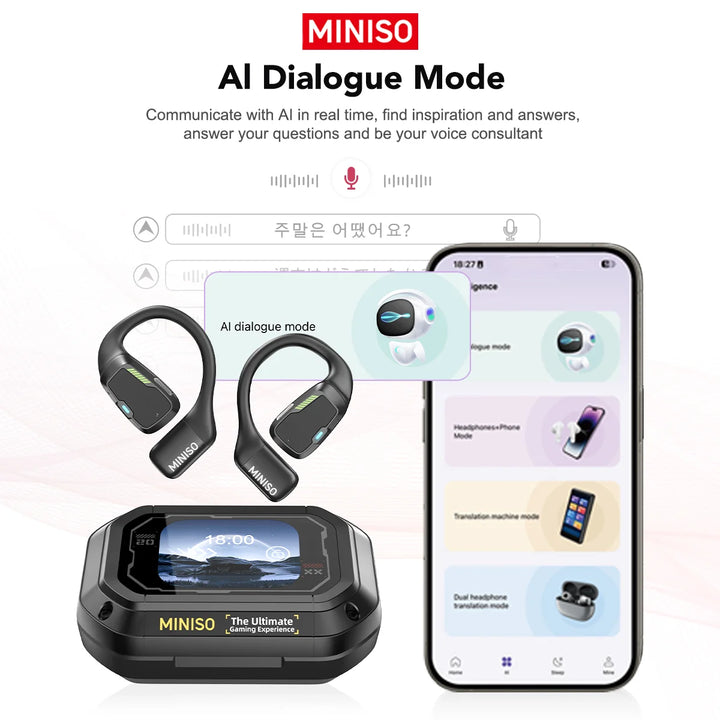 MINISO SmartTalk™  - Real-Time AI Translation Earbuds- 2025 Best Seller