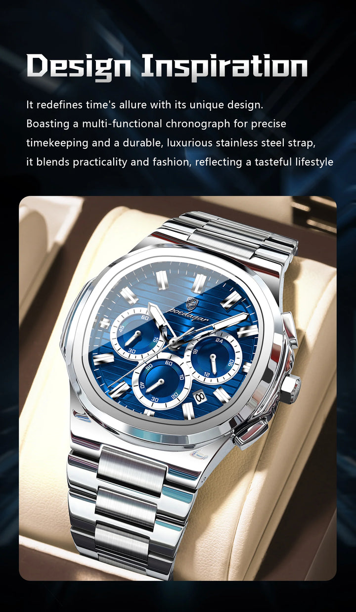 POEDAGAR Titan Commander® – Swiss Luminous Luxury Quartz Men’s Watch