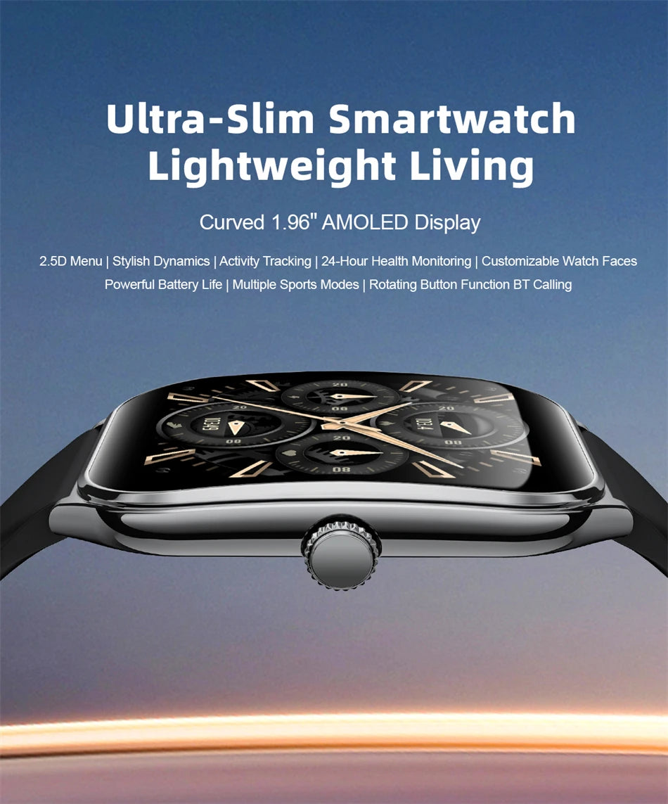 AURAS™ UltraThin Pro 2025 AMOLED Smartwatch
