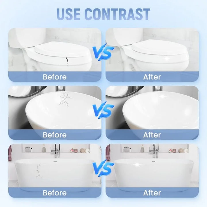 PorcelainFix Pro™ Ceramic & Tile Repair Kit – White Crack & Chip Repair Paste (2pcs/set)