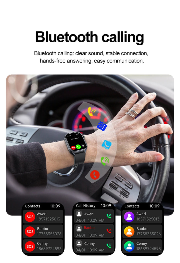 2025 New AI Intelligent ECG Health Smartwatches Men Blood Lipids Uric Acid Heart Rate 2.5D Dynamic UI Bluetooth Call Smart Watch