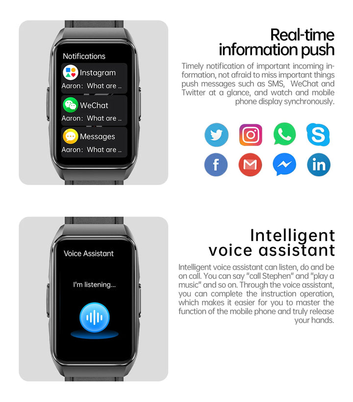 Ultra AI health watch gen 2 - ECG+HRV Bluetooth Call Heart Rate Blood Pressure Health Monitoring Sports Bracelet Smartwatch