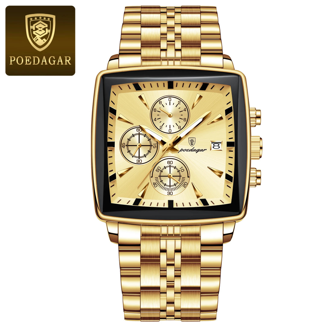 POEDAGAR Imperial Chronograph -  Swiss Luminous Luxury Quartz Men’s Watch