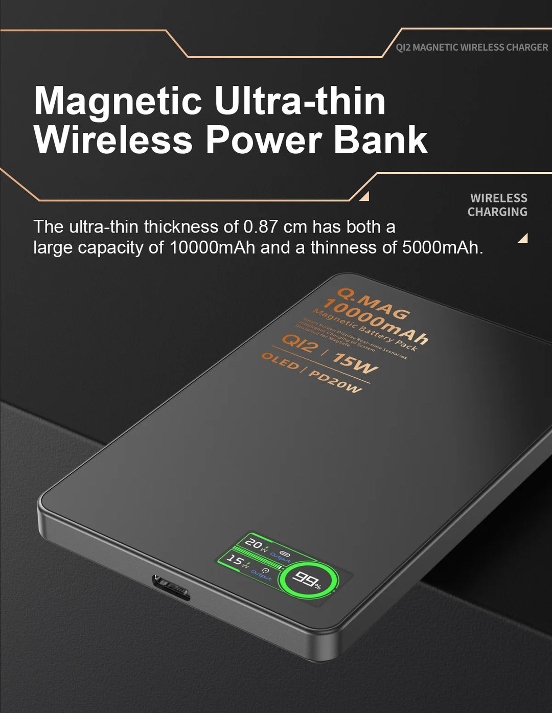 MagCharge Trio® – 3 in 1 Magnetic 15W Wireless Fast Charging Power Bank