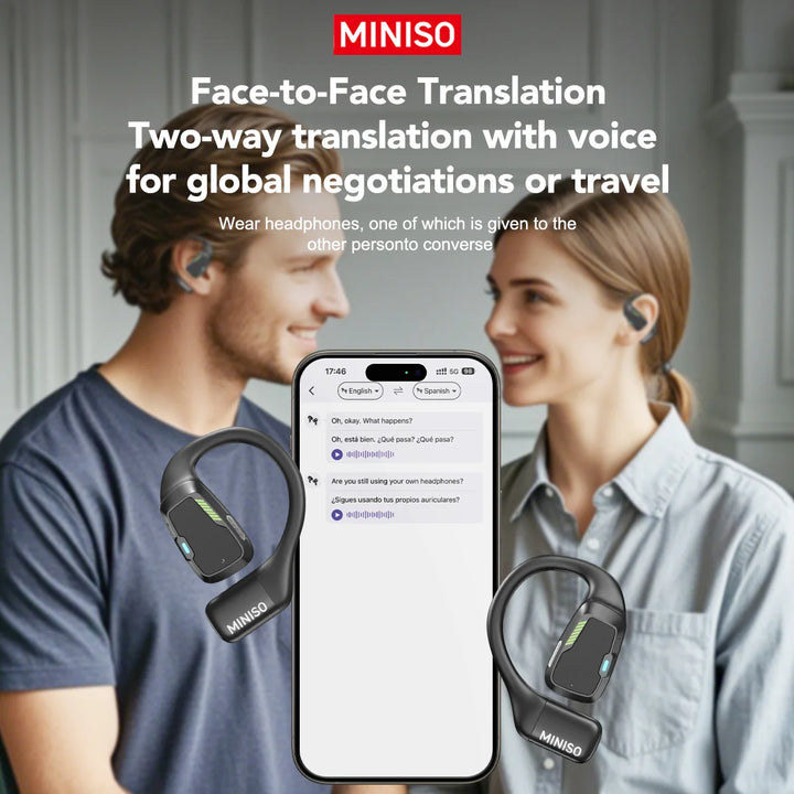 MINISO SmartTalk™  - Real-Time AI Translation Earbuds- 2025 Best Seller