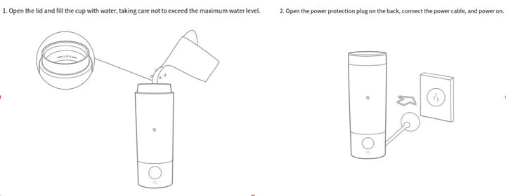350ML Xiaomi Mijia Smart Travel Kettle – 2-Temp LED Thermos, 316L Stainless Steel, Portable Heating Cup