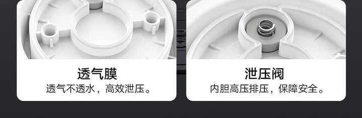 350ML Xiaomi Mijia Smart Travel Kettle – 2-Temp LED Thermos, 316L Stainless Steel, Portable Heating Cup