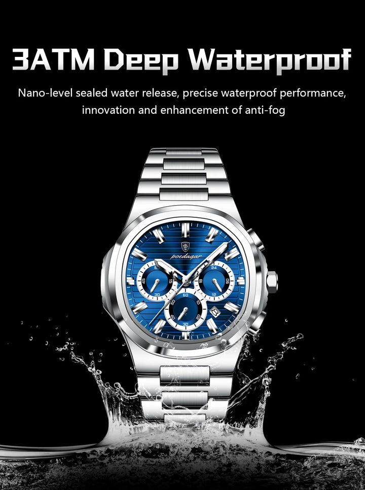 POEDAGAR Titan Commander® – Swiss Luminous Luxury Quartz Men’s Watch