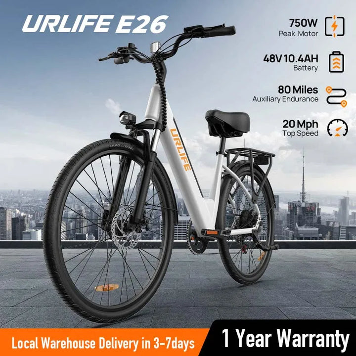 E26 PeakDrive 750 – 48V Urban Explorer Electric Bike for Adults
