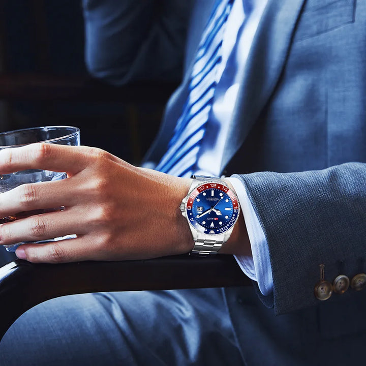 Série Ghost Diver de luxo - Relógio masculino em aço inoxidável