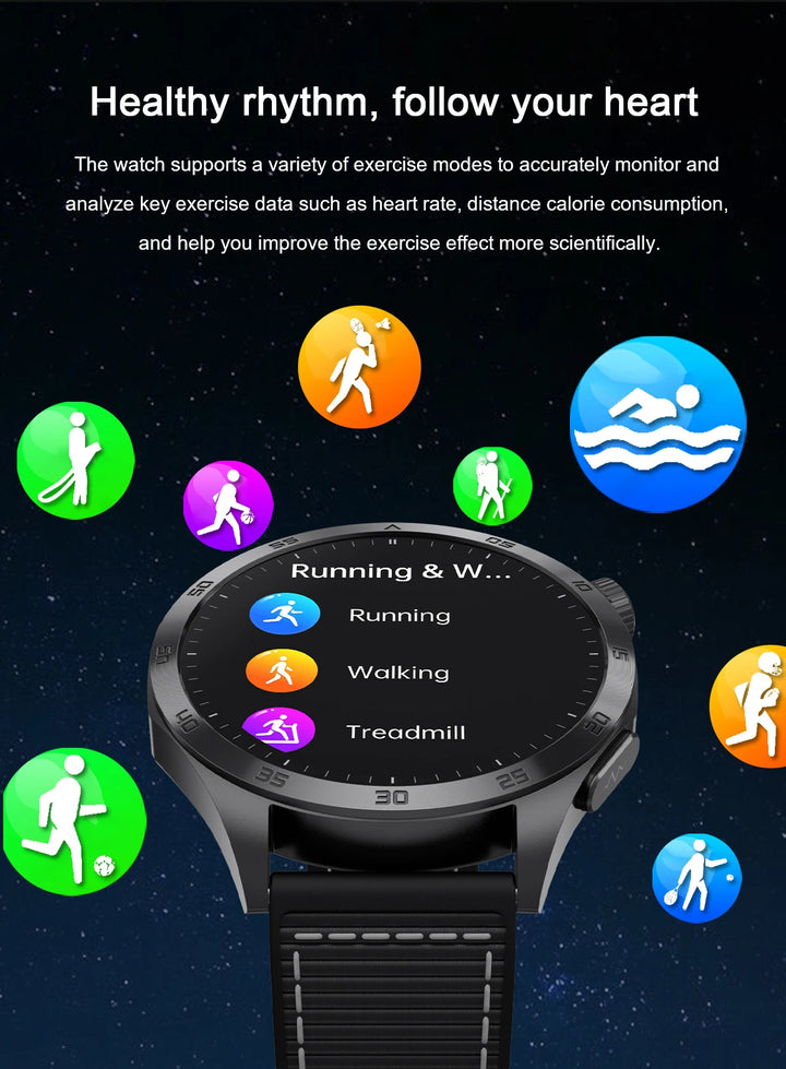 Ultra AI health watch gen 4- 1.43 inch Amoled HD Large Screen ECG Measurement Health Monitor BT Call Sport Fitness Tracker Smartwatch
