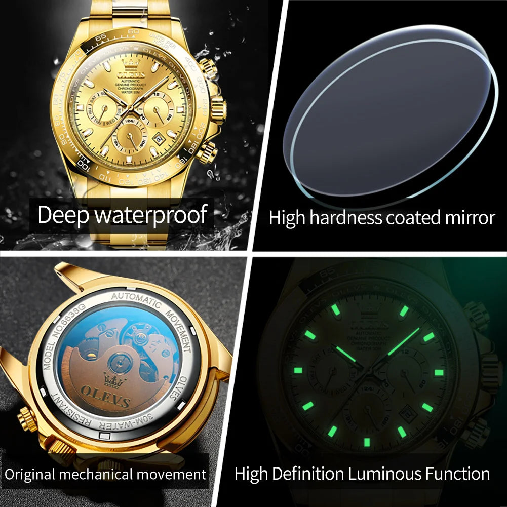 OLEVS 6638 Prestige Mechanical Automatic – Men’s Luxury Timepiece