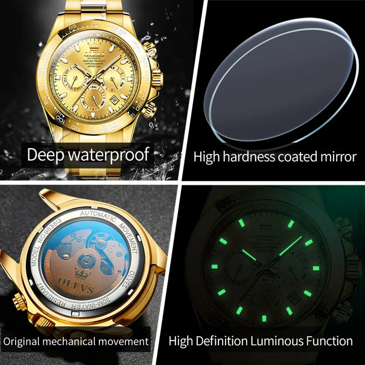 OLEVS 6638 Prestige Mechanical Automatic – Men’s Luxury Timepiece