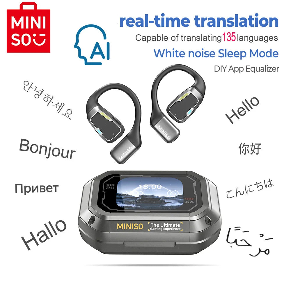 MINISO SmartTalk™  - Real-Time AI Translation Earbuds- 2025 Best Seller